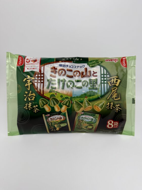 Meiji Kinoko no Yama Uji Matcha & Takenoko no Sato Nishio Matcha Chocolate Biscuits Family Pack