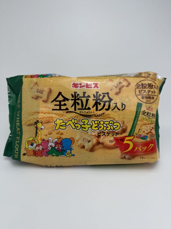 Ginbis Tabekko Dobutsu Animal Shaped Whole Wheat Biscuits Family Pack