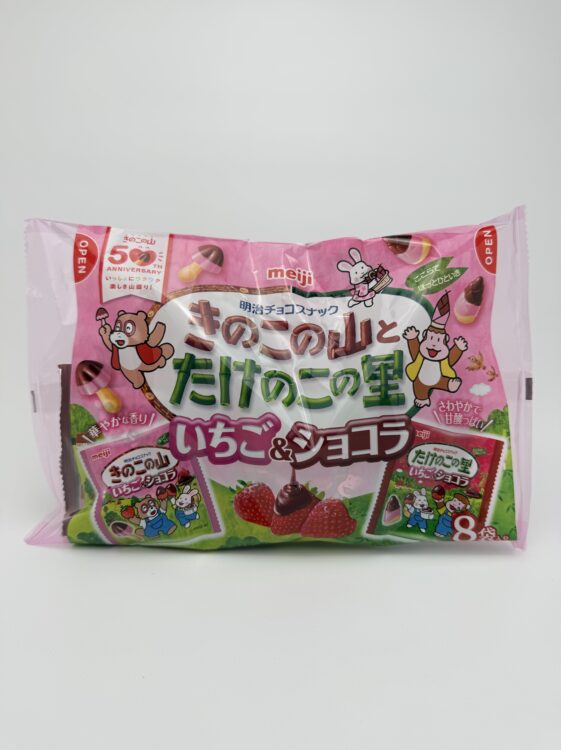 Meiji Kinoko no Yama & Takenoko no Sato Strawberry & Chocolate Assortment Biscuits Family Pack