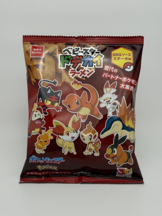 Oyatsu Company Pokemon Baby Star Dodekai Ramen Snacks BBQ Sauce Steak