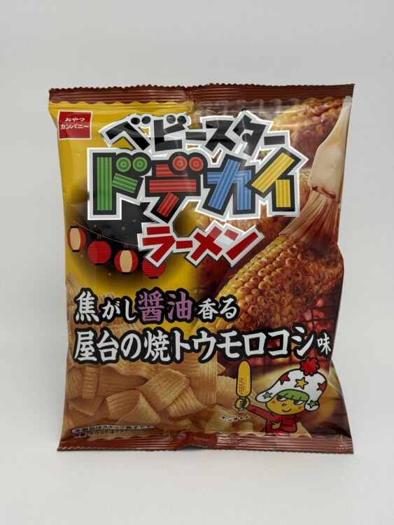 Oyatsu Company Baby Star Dodekai Ramen Snacks Charred Soy Sauce Roasted Corn