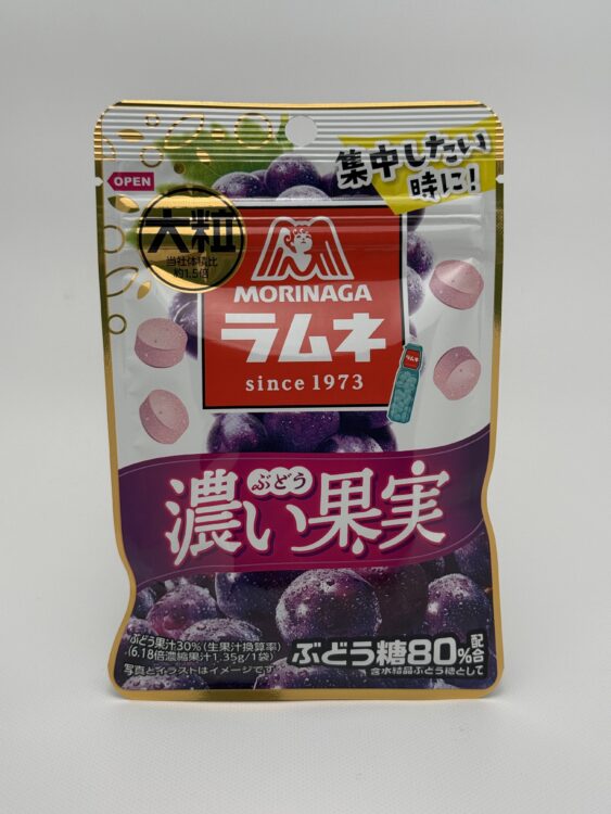 Morinaga Large Ramune Soda Tablet Candy Rich Fruit Grape