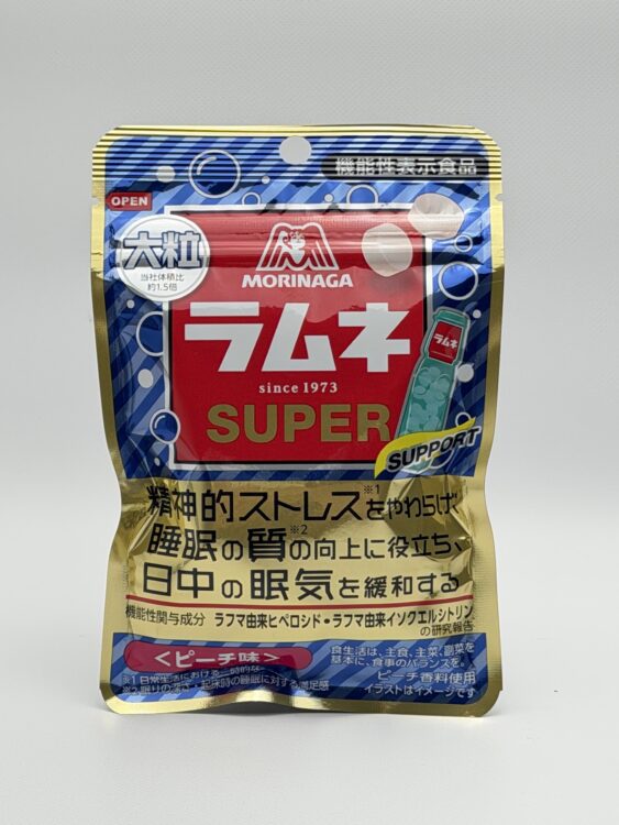 Morinaga Large Ramune Super Soda Tablet Candy Peach