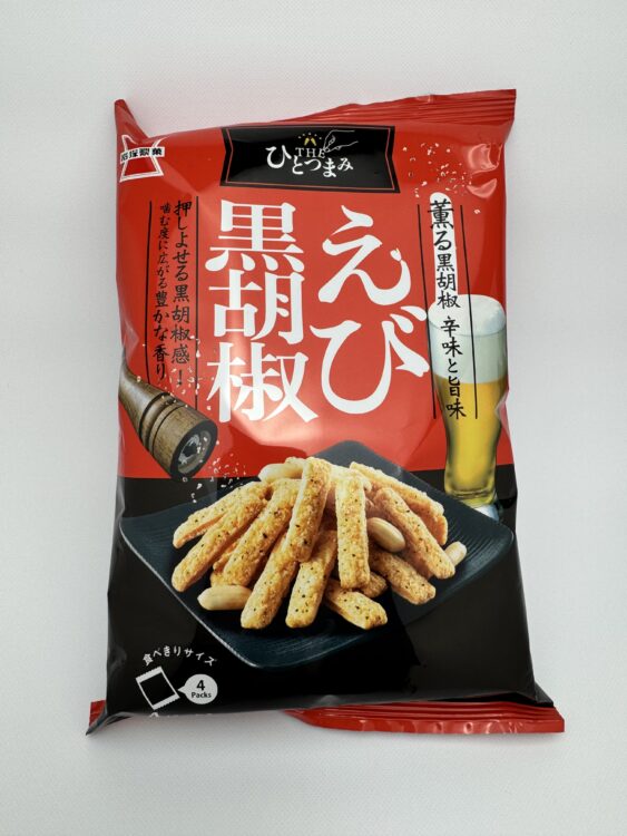 Iwatsuka The Hitotsumami Shrimp Black Pepper Rice Cracker