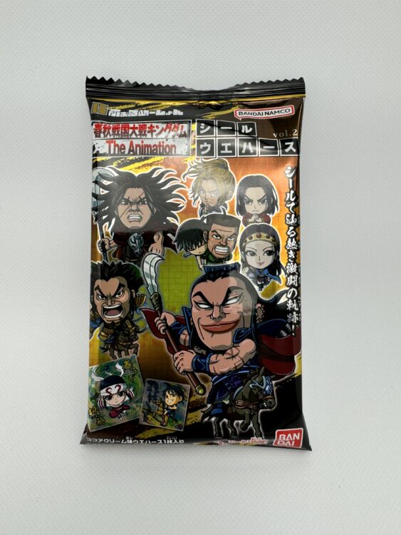 Bandai Spring And Autumn Sengoku Taisen Kingdom The Animation Cocoa Cream Wafer with Sticker