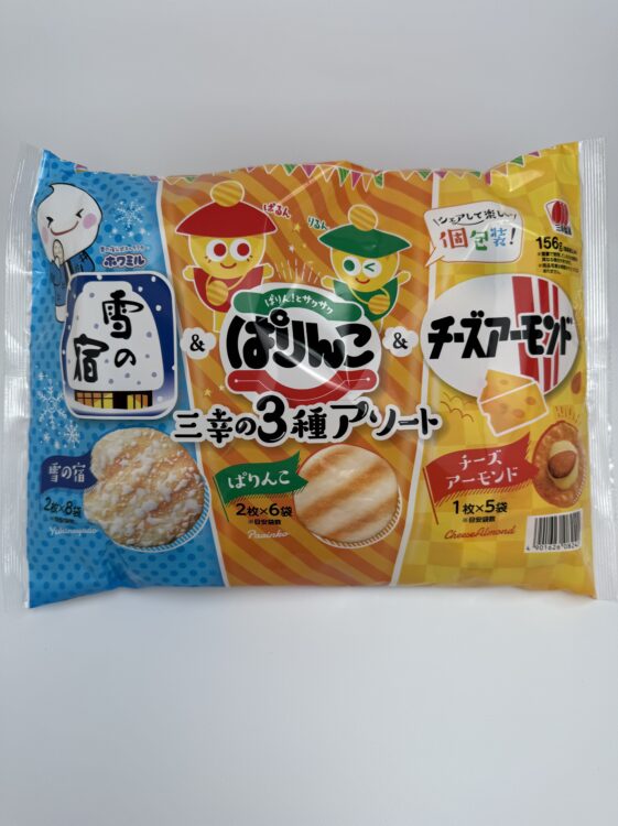 Sanko 3 Types of Sanko Assoorted Yukinoyado & Parinko & Cheese Almond