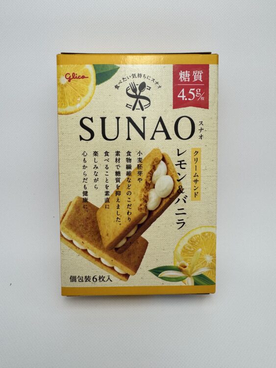 Glico SUNAO Lemon & Vanilla Cream Biscuits